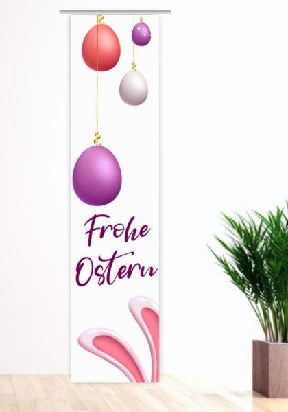 Ostergardine mit Ostereiern in weiß